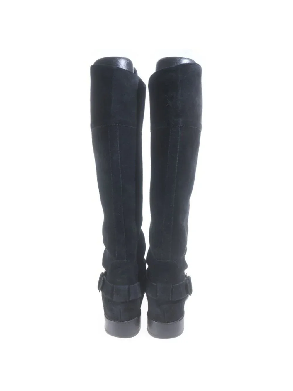 Louis Vuitton Suede Long Boots Knee High Black